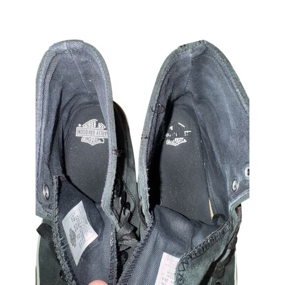 Harley Davidson Mens Baxter black hightop sneaker size 10 - Picture 6 of 10